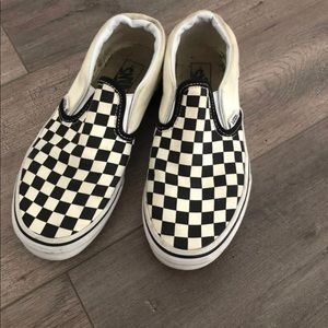 Black and white checkered Vans